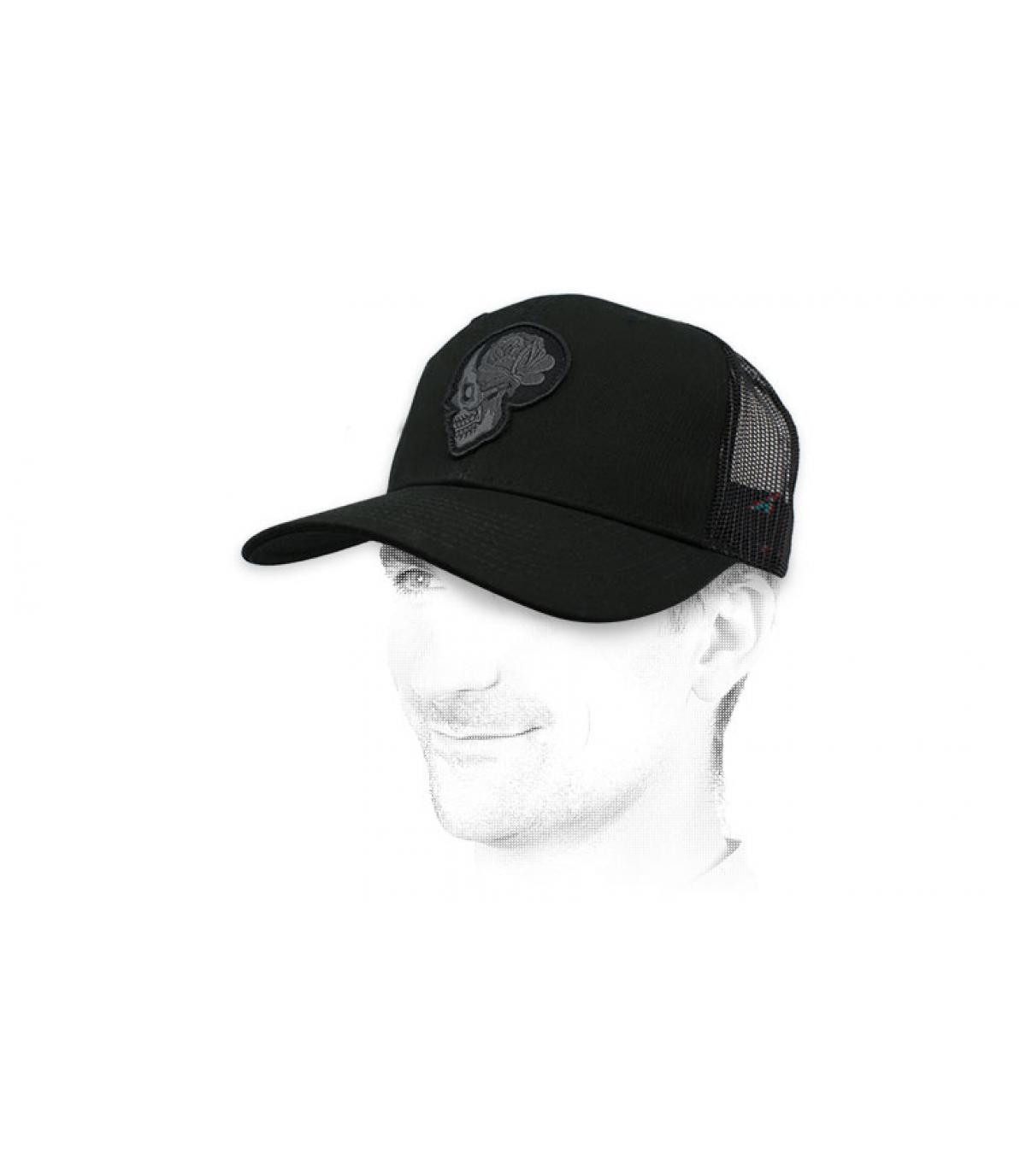 black Billabong trucker skull Gallery Trucker black